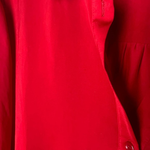 Free People The Best of Both Worlds Women's Red Blouse - size L - Picture 6 of 12